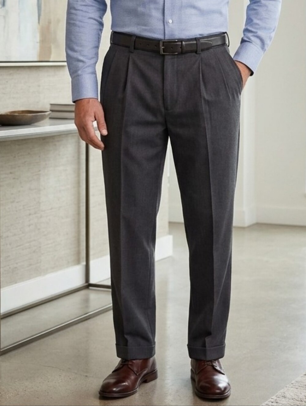 Dockers No Wrinkle Twill Men's Pleated Dress Pants Size 32x32